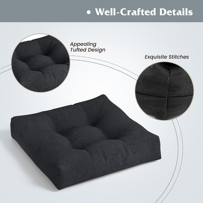 21 Inch x 21 Inch Patio Chair Seat Cushion Pads for Indoor and Outdoor, Black Outdoor Furniture Accessories at Gallery Canada