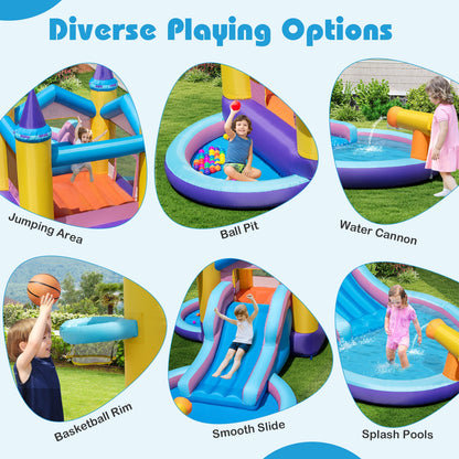 6-in-1 Inflatable Kids Water Park for Yard Bounce House at Gallery Canada