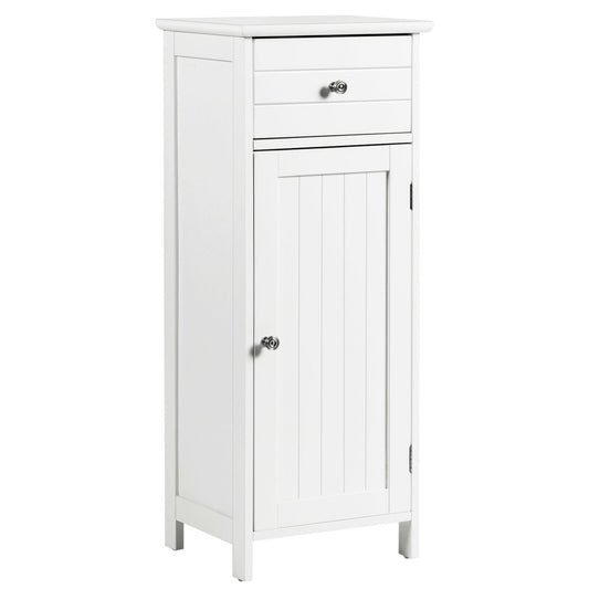 Wooden Bathroom Floor Storage Cabinet With Drawer, White Floor Cabinets White at Gallery Canada