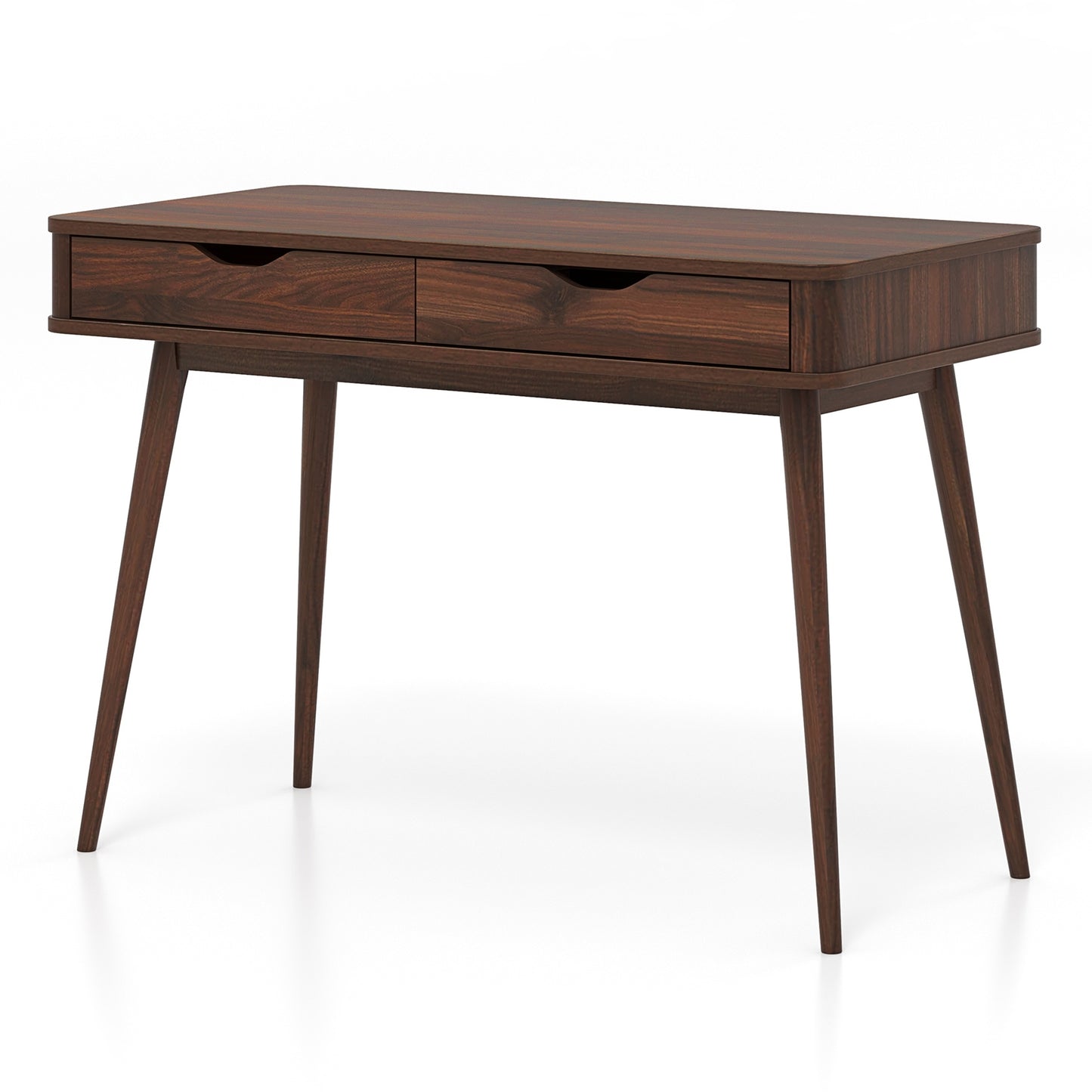 43.5 Inch Computer Desk, 2 Drawers, Walnut Computer Desks at Gallery Canada
