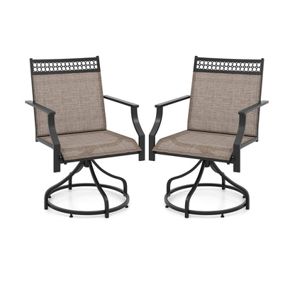 Patio Swivel Dining Chairs, Set of 2, Brown Patio Dining Chairs at Gallery Canada