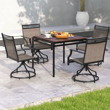Patio Swivel Dining Chairs, Set of 2, Brown Patio Dining Chairs at Gallery Canada