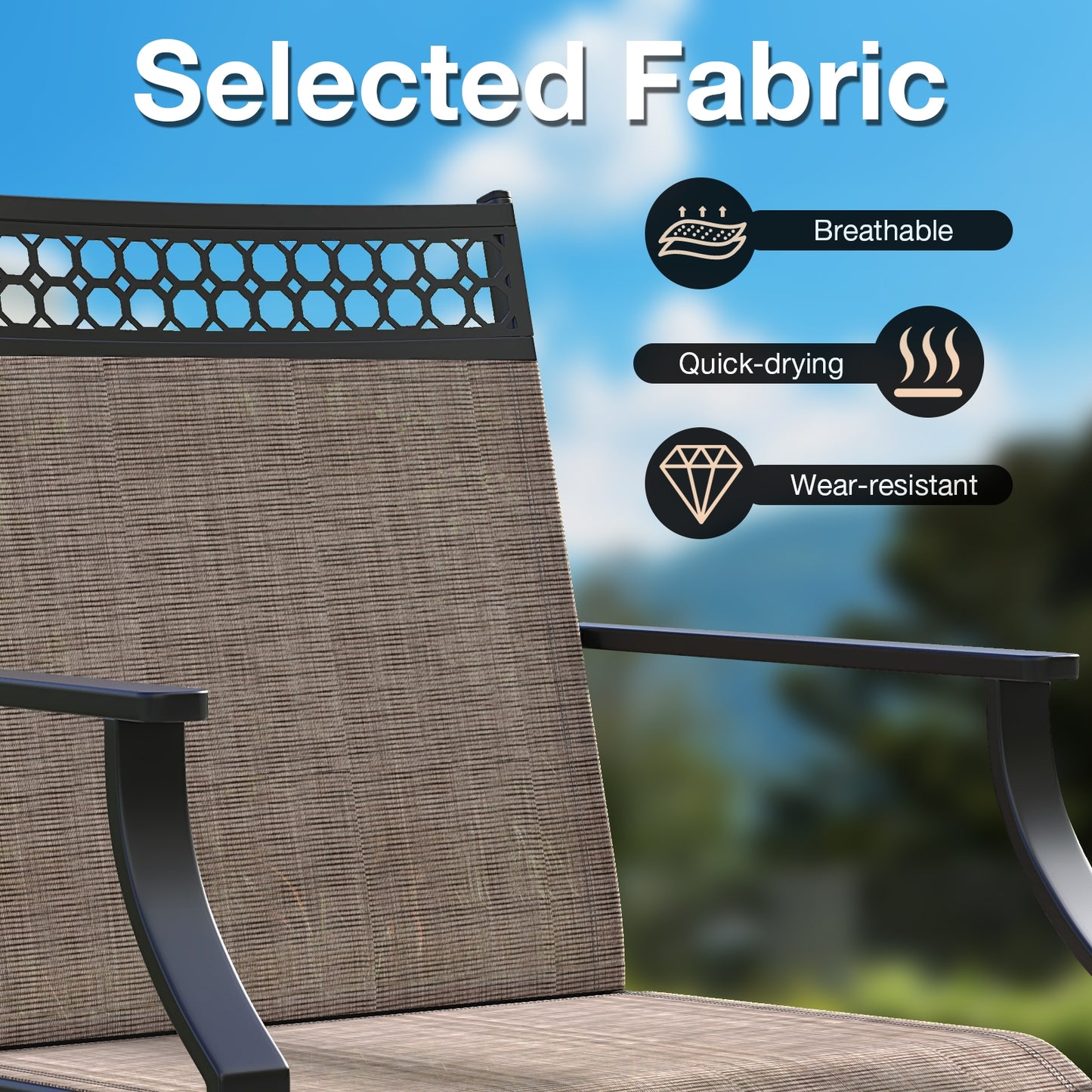 Patio Swivel Dining Chairs, Set of 2, Brown Patio Dining Chairs at Gallery Canada