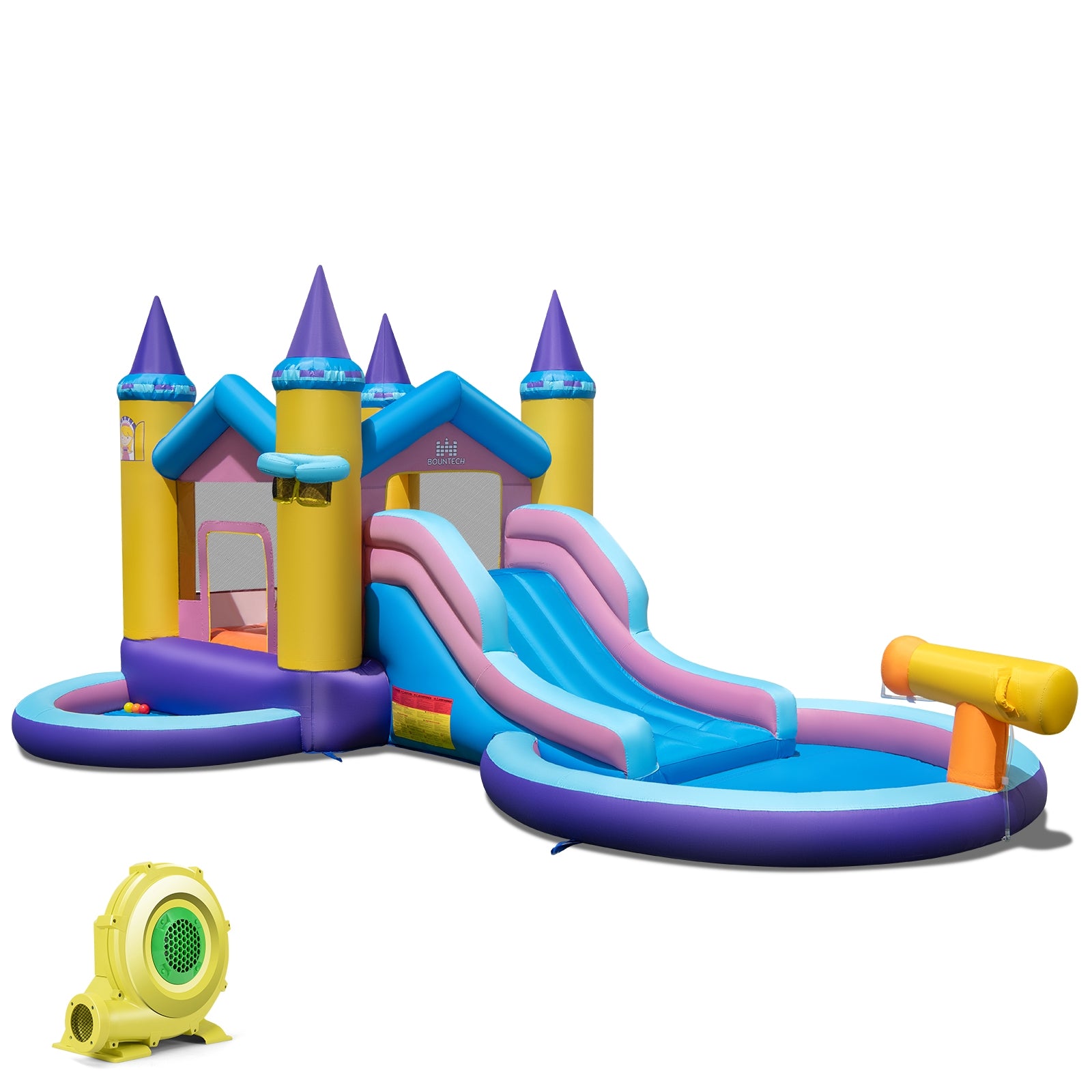 6-in-1 Inflatable Kids Water Park with 735W Blower Bounce House at Gallery Canada