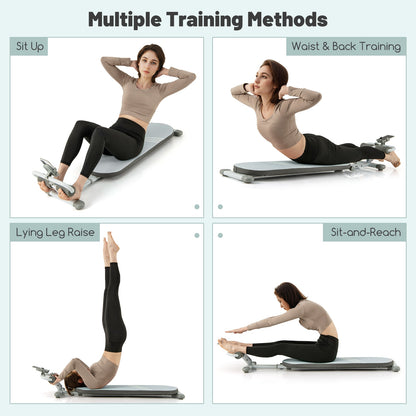 Multifunctional Sit Up Bench Workout Bench with 3 Gear Adjustable Angles and Adjustable Length, Blue Benches Racks & Bars at Gallery Canada