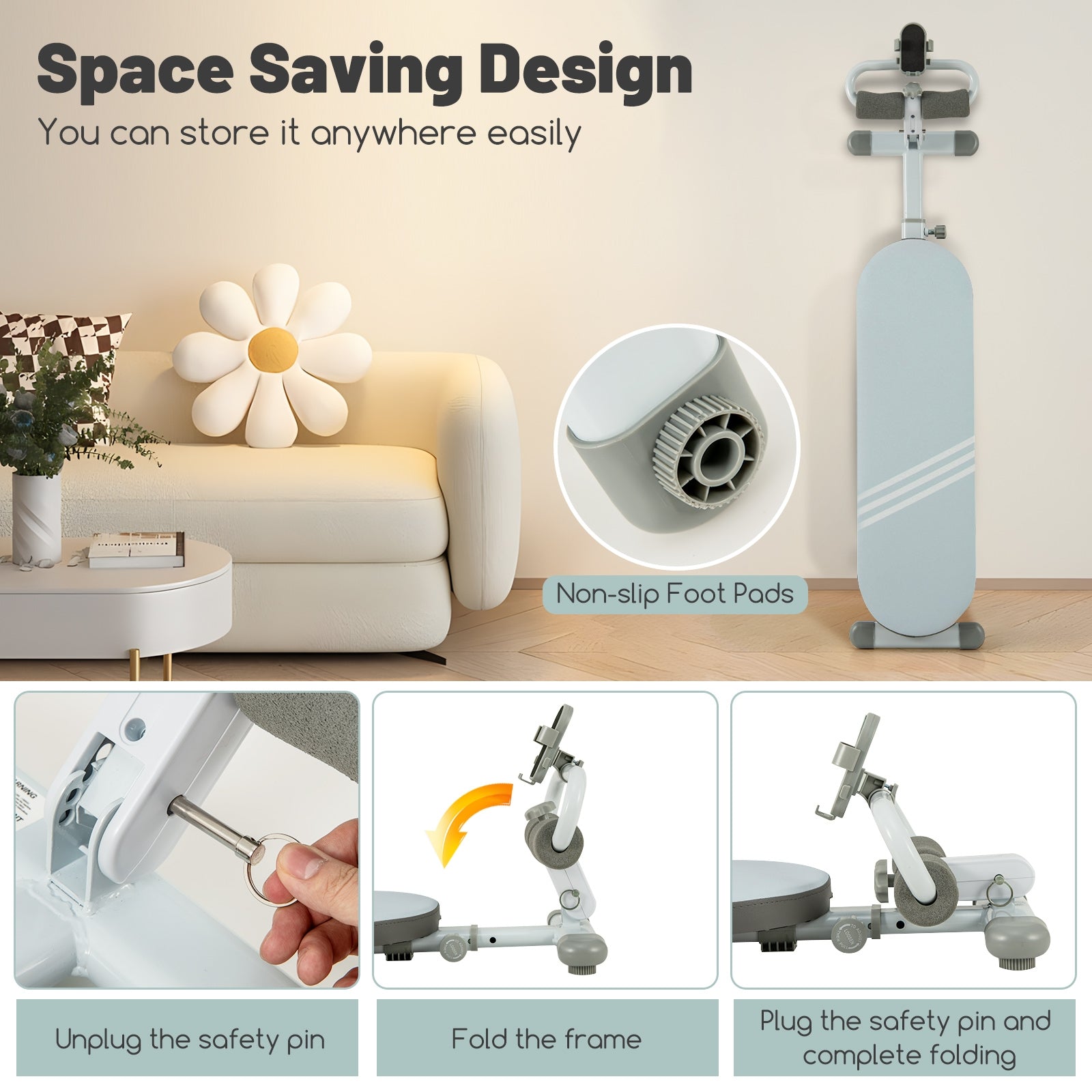Multifunctional Sit Up Bench Workout Bench with 3 Gear Adjustable Angles and Adjustable Length, Blue Benches Racks & Bars at Gallery Canada