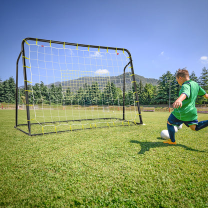 2-in-1 Kids Soccer Rebounder and Soccer Goal with Adjustable Height, Black Sport Equipments at Gallery Canada