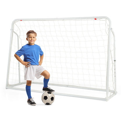 2-in-1 Kids Soccer Rebounder and Soccer Goal with Adjustable Height, White Sport Equipments White at Gallery Canada