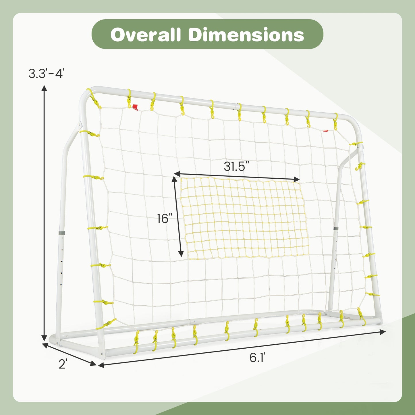 Kids Soccer Rebounder And Goal, Adjustable Height, White Sport Equipments at Gallery Canada