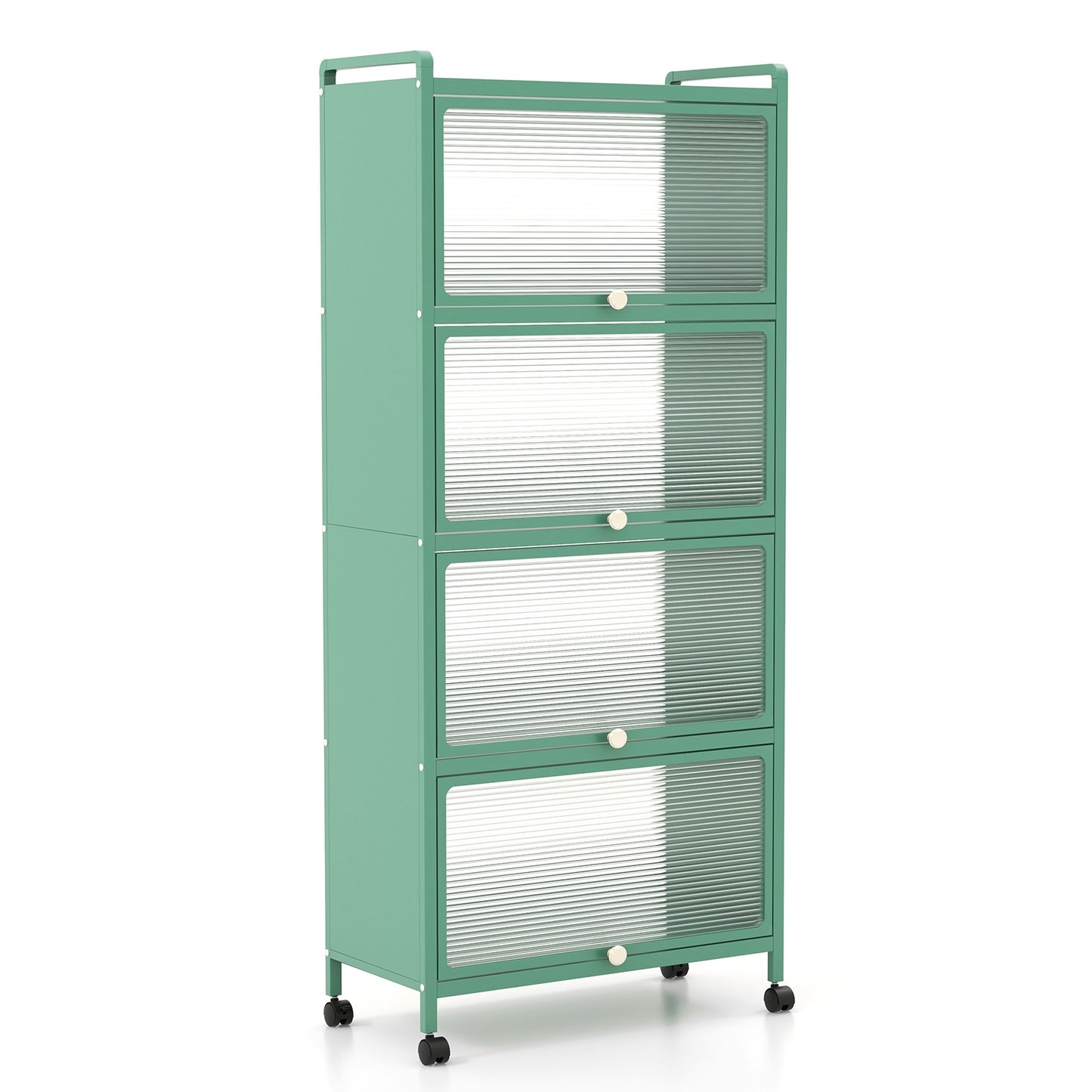 5-Tier Kitchen Baker's Rack with Flip-up PC Doors, Green Baker's Racks at Gallery Canada