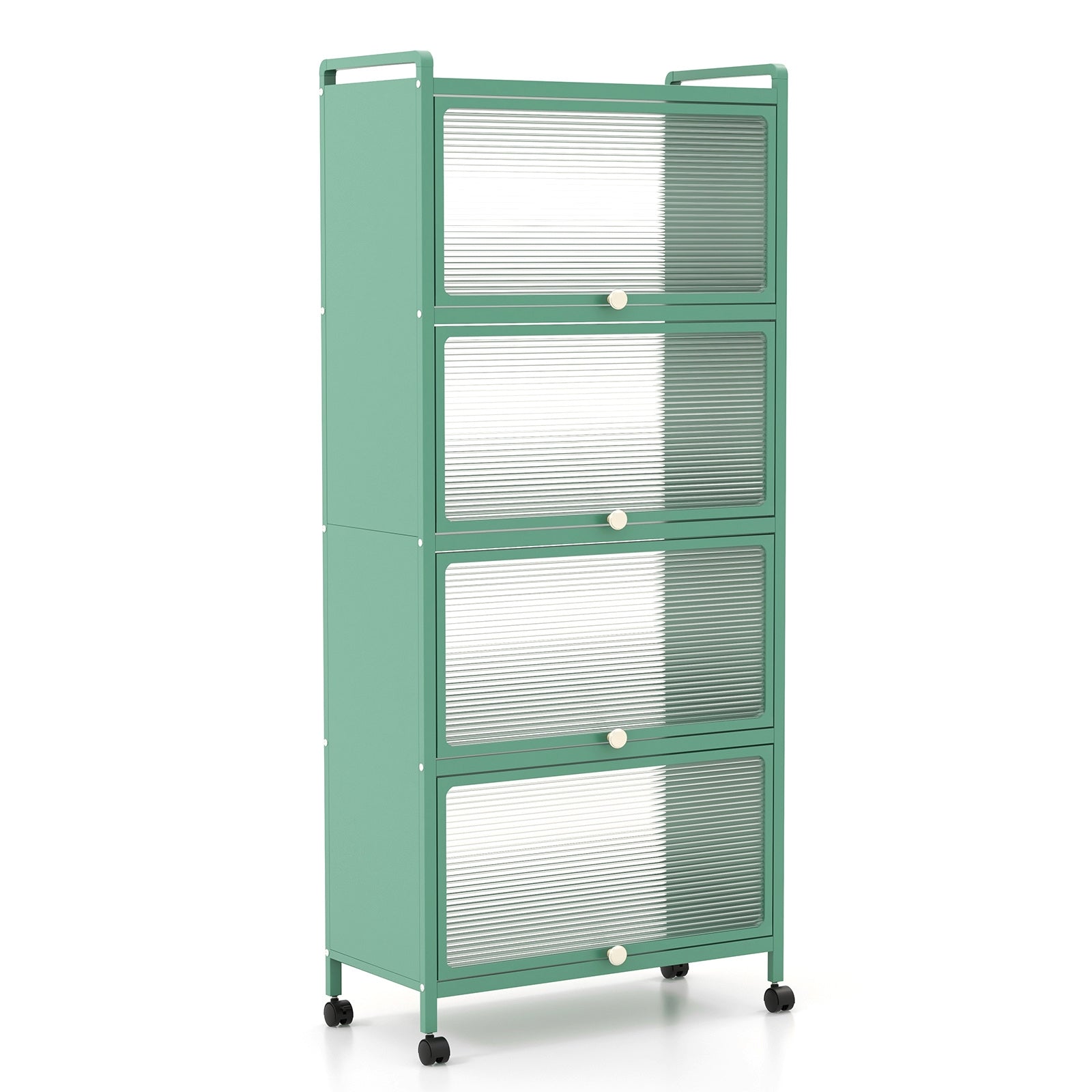 5-Tier Kitchen Baker's Rack with Flip-up PC Doors, Green Baker's Racks at Gallery Canada
