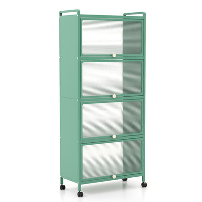 5-Tier Kitchen Baker's Rack with Flip-up PC Doors, Green Baker's Racks at Gallery Canada