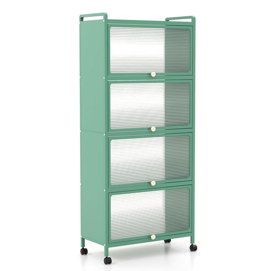 5-Tier Kitchen Baker's Rack, Flip-up PC Doors, Green Baker's Racks Green at Gallery Canada