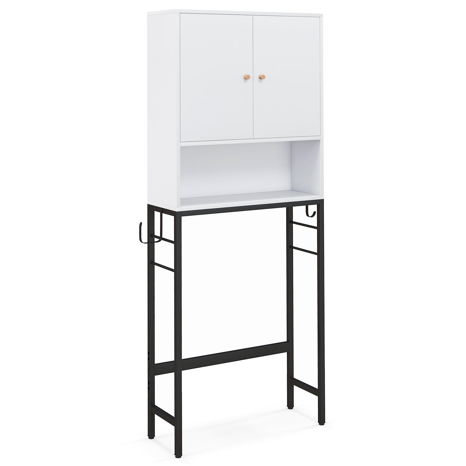 Over The Toilet Storage Cabinet with 2 Doors and Adjustable Shelf, White Wall Cabinets at Gallery Canada