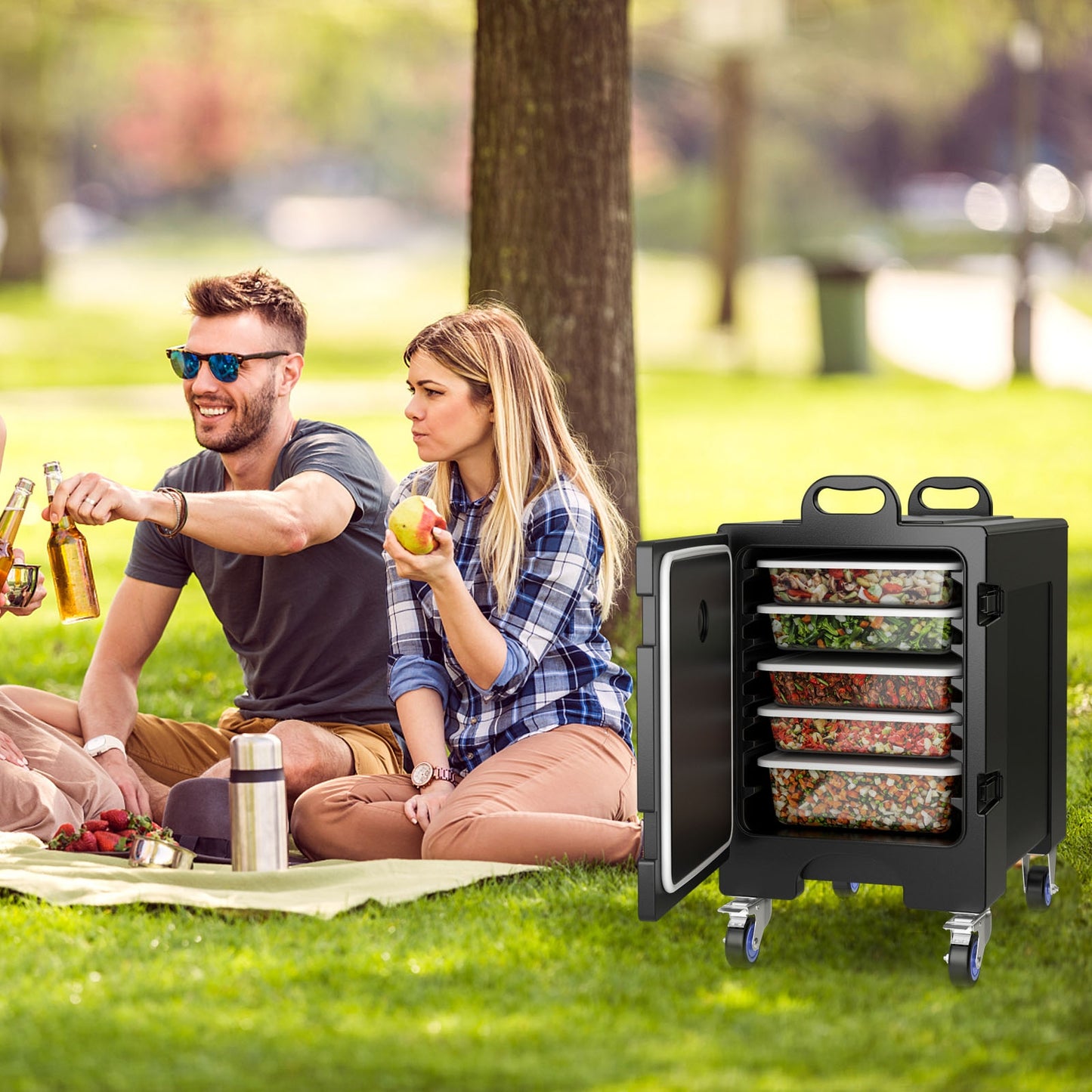 3 Pieces Stackable Insulated Food Pan Carrier 81 Quart LLDPE Food Box Carrier Food Warmers & Burners at Gallery Canada