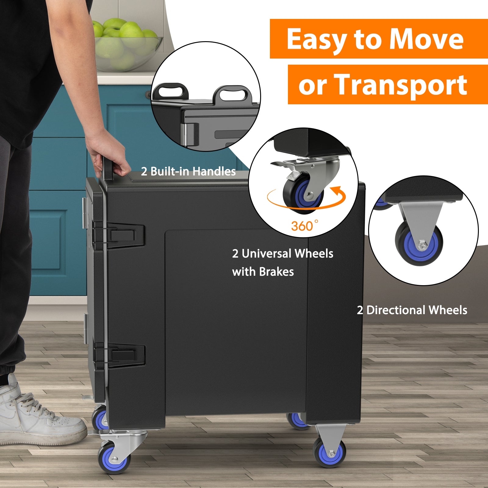 3 Pieces Stackable Insulated Food Pan Carrier 81 Quart LLDPE Food Box Carrier Food Warmers & Burners at Gallery Canada