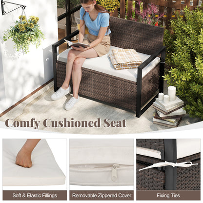 Patio Storage Bench, Mix And Off White, Brown Sheds & Outdoor Storage at Gallery Canada