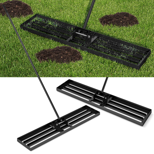 Lawn Leveling Rake, 46 x 10 Inch, Heavy Duty, Black Lawn Care Tools Black at Gallery Canada