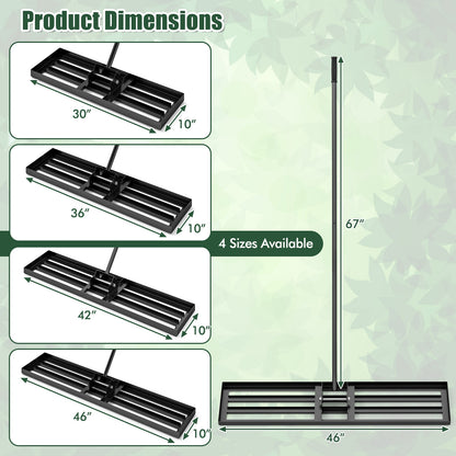 Lawn Leveling Rake 46 x 10 Inch Heavy Duty Lawn Level Tool for Soil, Black Lawn Care Tools at Gallery Canada