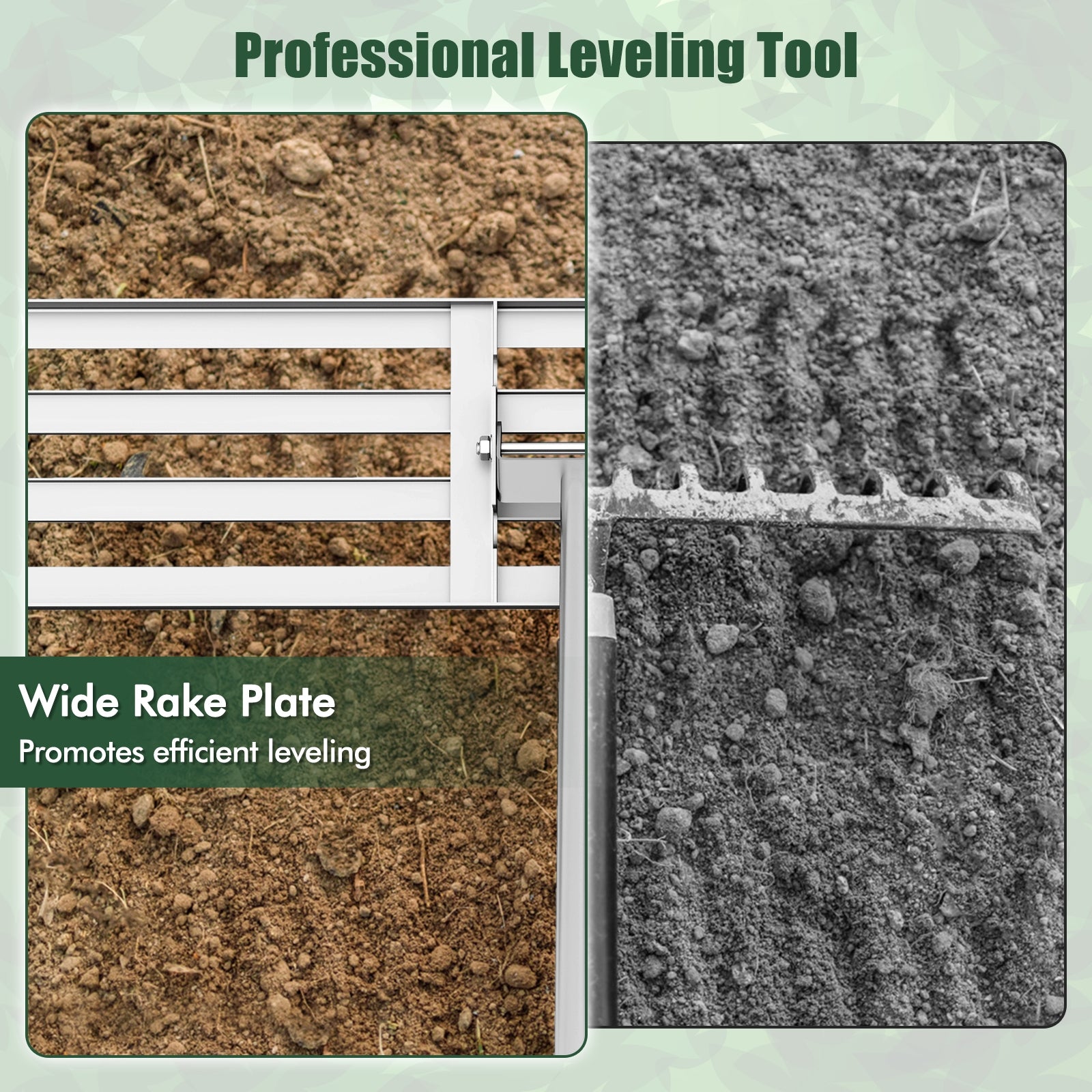 Lawn Leveling Rake 46 x 10 Inch Heavy Duty Lawn Level Tool for Soil, Silver Lawn Care Tools at Gallery Canada