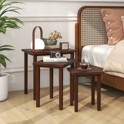 3-Piece Farmhouse Rectangle Side Table Set, Walnut End & Side Tables at Gallery Canada