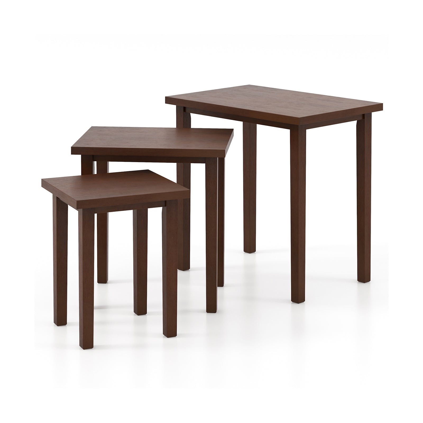 3-Piece Farmhouse Rectangle Side Table Set, Walnut End & Side Tables at Gallery Canada