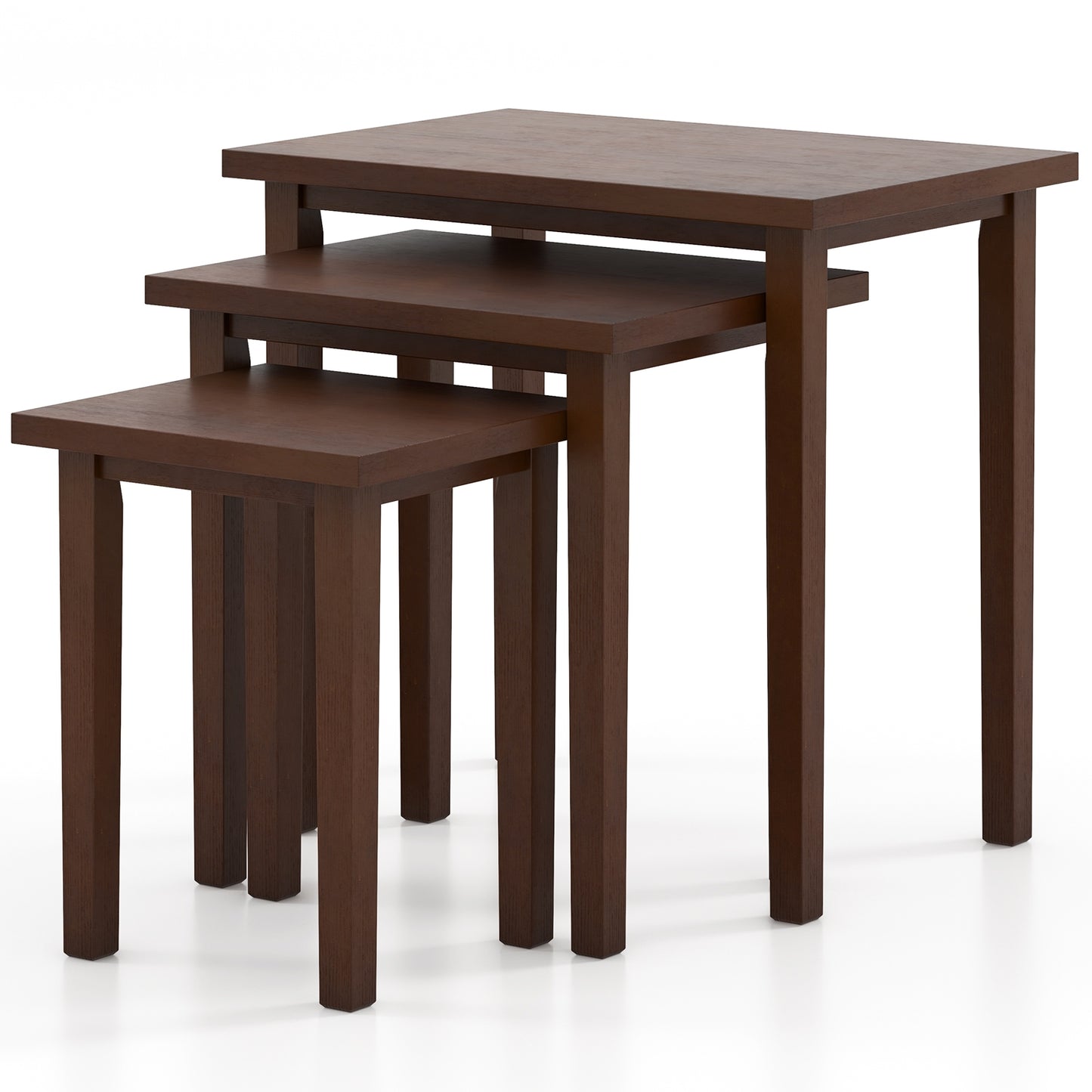 3-Piece Farmhouse Rectangle Side Table Set, Walnut End & Side Tables at Gallery Canada