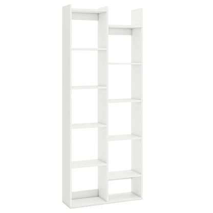 11-Tier Book Organizer Bookcase, White