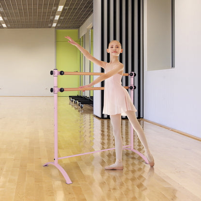 4 Foot Portable Freestanding Double Ballet Barre, Pink Toy Sports at Gallery Canada