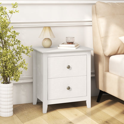 Modern Nightstand With 2 Drawers, White Nightstands at Gallery Canada