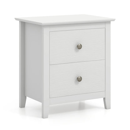 Modern Nightstand With 2 Drawers, White Nightstands at Gallery Canada