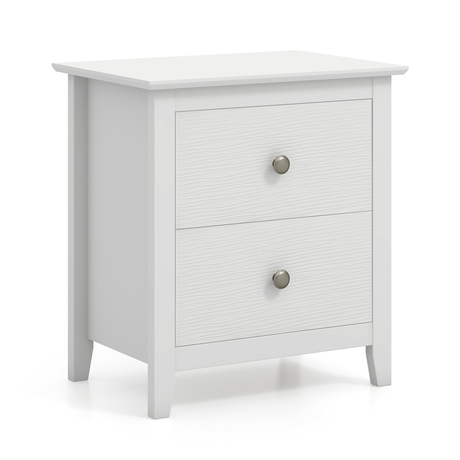 Modern Nightstand With 2 Drawers, White Nightstands White at Gallery Canada