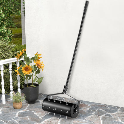 18/21 Inch Manual Lawn Aerator with Detachable Handle-18 inches, Black Lawn Care Tools at Gallery Canada