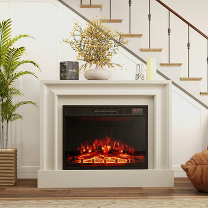 23 Inch Electric Fireplace Insert Fireplace Heater with Adjustable Flame Color, Black Fireplaces at Gallery Canada
