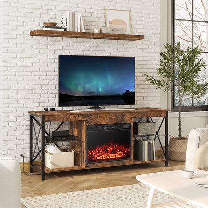 23 Inch Electric Fireplace Insert Fireplace Heater with Adjustable Flame Color, Black Fireplaces at Gallery Canada