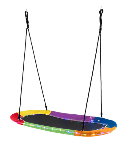 60 Inches Saucer Swing with LED Lights for Kids and Adults, Multicolor Swing & Playsets at Gallery Canada