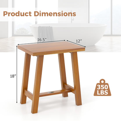 Bathroom Shower Stool Teak Shower Bench for Shaving Legs and Spa Bath, Natural Bath Safety at Gallery Canada