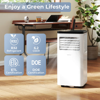 8000 BTU Portable Air Conditioner 3 in 1 Floor AC Unit Fan and Dehumidifier for Room, White Portable Air Conditioners at Gallery Canada