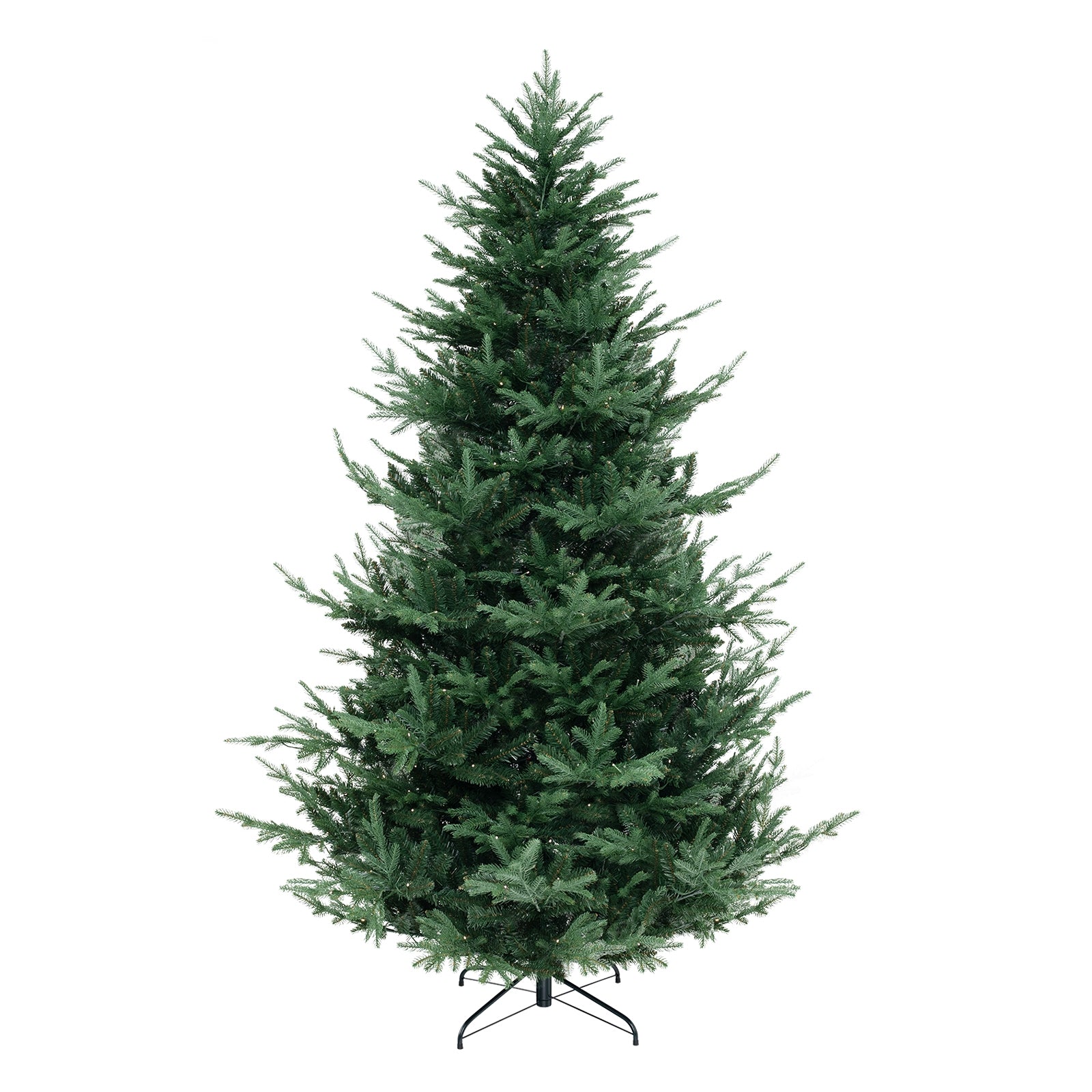 8 FT Pre-Lit Artificial Hinged Xmas Tree with 1480 PVC and PE Branch Tips-XL, Green Christmas Tree at Gallery Canada