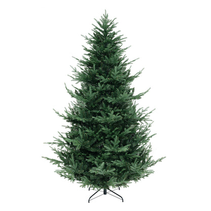 8 FT Pre-Lit Artificial Hinged Xmas Tree with 1480 PVC and PE Branch Tips-XL, Green Christmas Tree at Gallery Canada