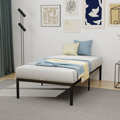 14 Inch Heavy Duty Metal Platform, Black Simple Bed Frame at Gallery Canada