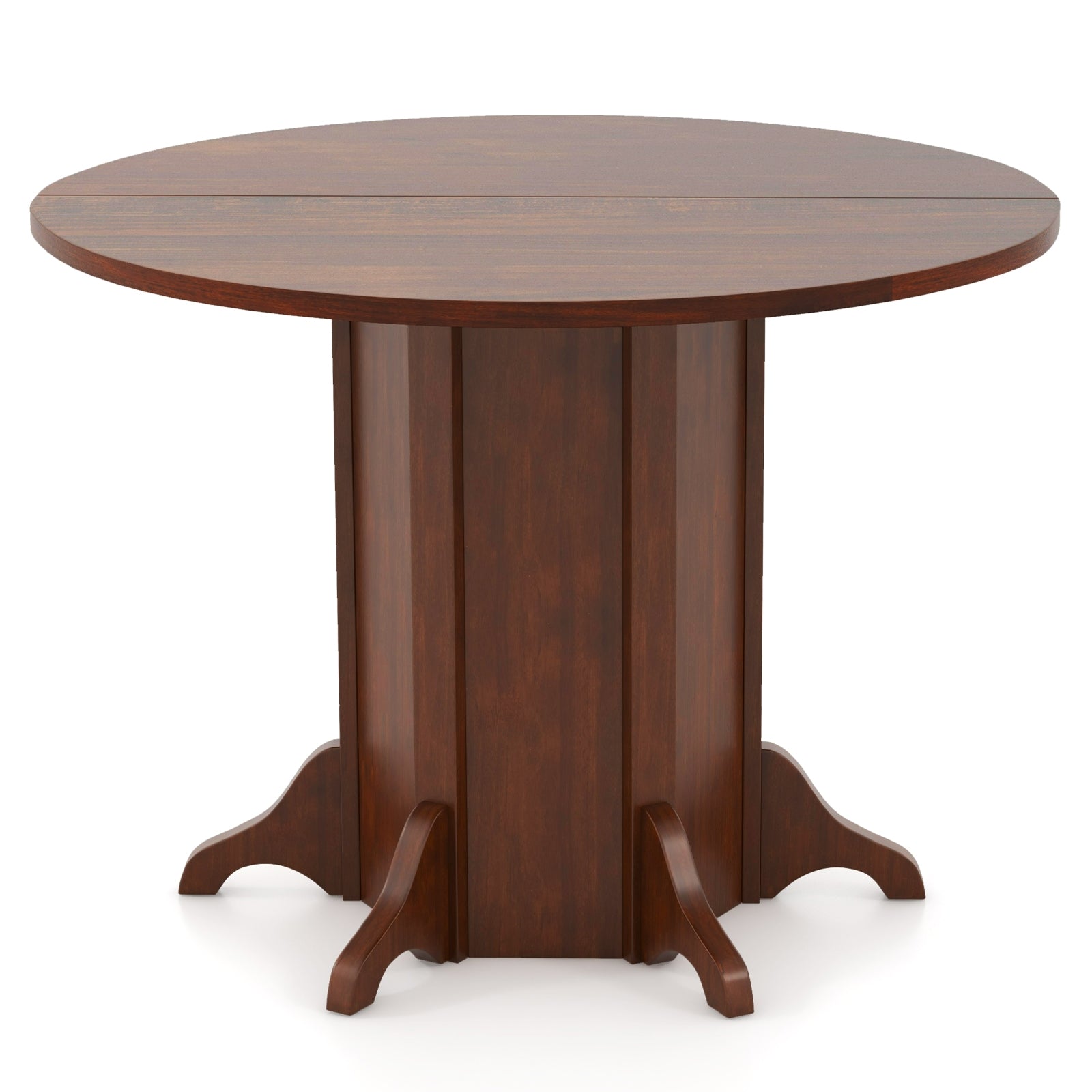 Round Dining Table with Pedestal Base for 4-6 People, Walnut Dining Tables at Gallery Canada