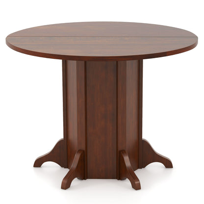 Round Dining Table with Pedestal Base for 4-6 People, Walnut Dining Tables at Gallery Canada