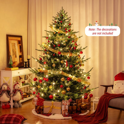 6/7/8 FT Pre-Lit Artificial Hinged Xmas Tree with 778/1480 PVC and PE Branch Tips-L, Green Christmas Tree at Gallery Canada