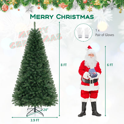 6/7/8 FT Artificial Christmas Tree with 568/830/1182 Branch Tips and 200/250/400 Warm White LED Lights-XL, Green Christmas Tree at Gallery Canada