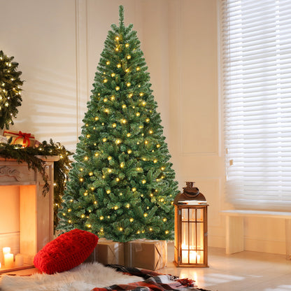 6/7/8 FT Artificial Christmas Tree with 568/830/1182 Branch Tips and 200/250/400 Warm White LED Lights-XL, Green Christmas Tree at Gallery Canada