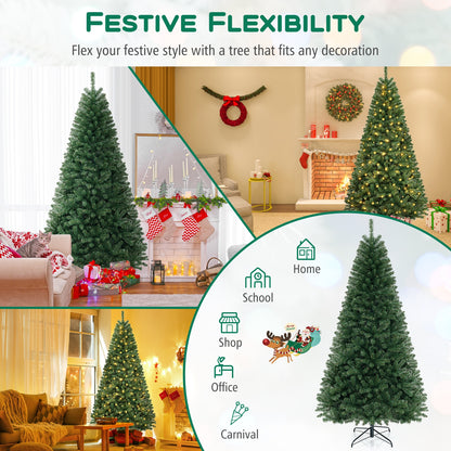 6/7/8 FT Artificial Christmas Tree with 568/830/1182 Branch Tips and 200/250/400 Warm White LED Lights-XL, Green Christmas Tree at Gallery Canada
