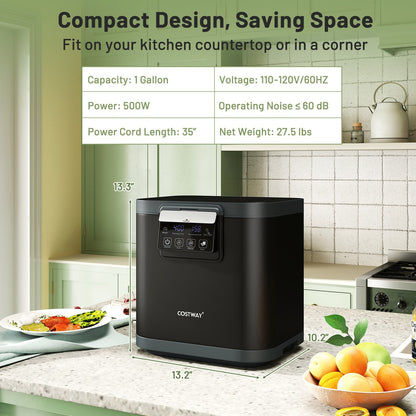 4 L Electric Composter with Lid and LED Display for Kitchen, Black Food Mixers & Blenders at Gallery Canada