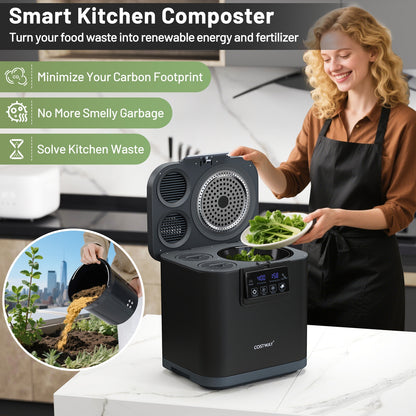 4 L Electric Composter with Lid and LED Display for Kitchen, Black Food Mixers & Blenders at Gallery Canada
