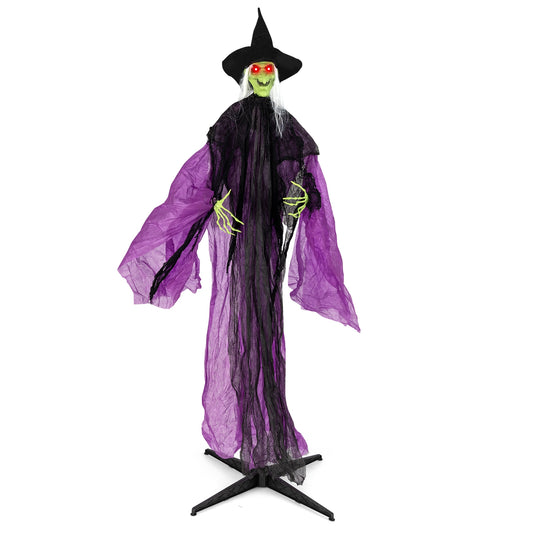 Halloween Standing Witch, 7.2 ft, Lighted Eyes, Automatic Arm Movement Halloween Options at Gallery Canada